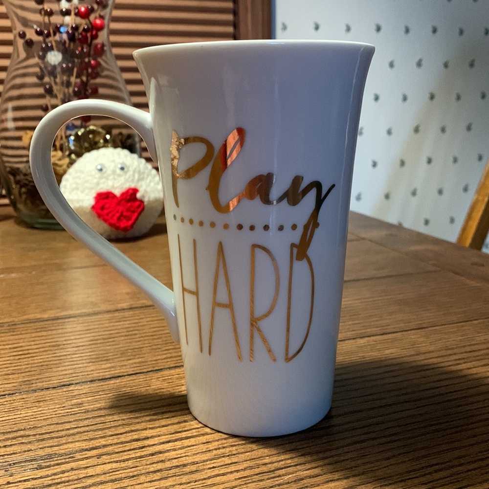 Play Hard large coffee cup. - Picture 3 of 7